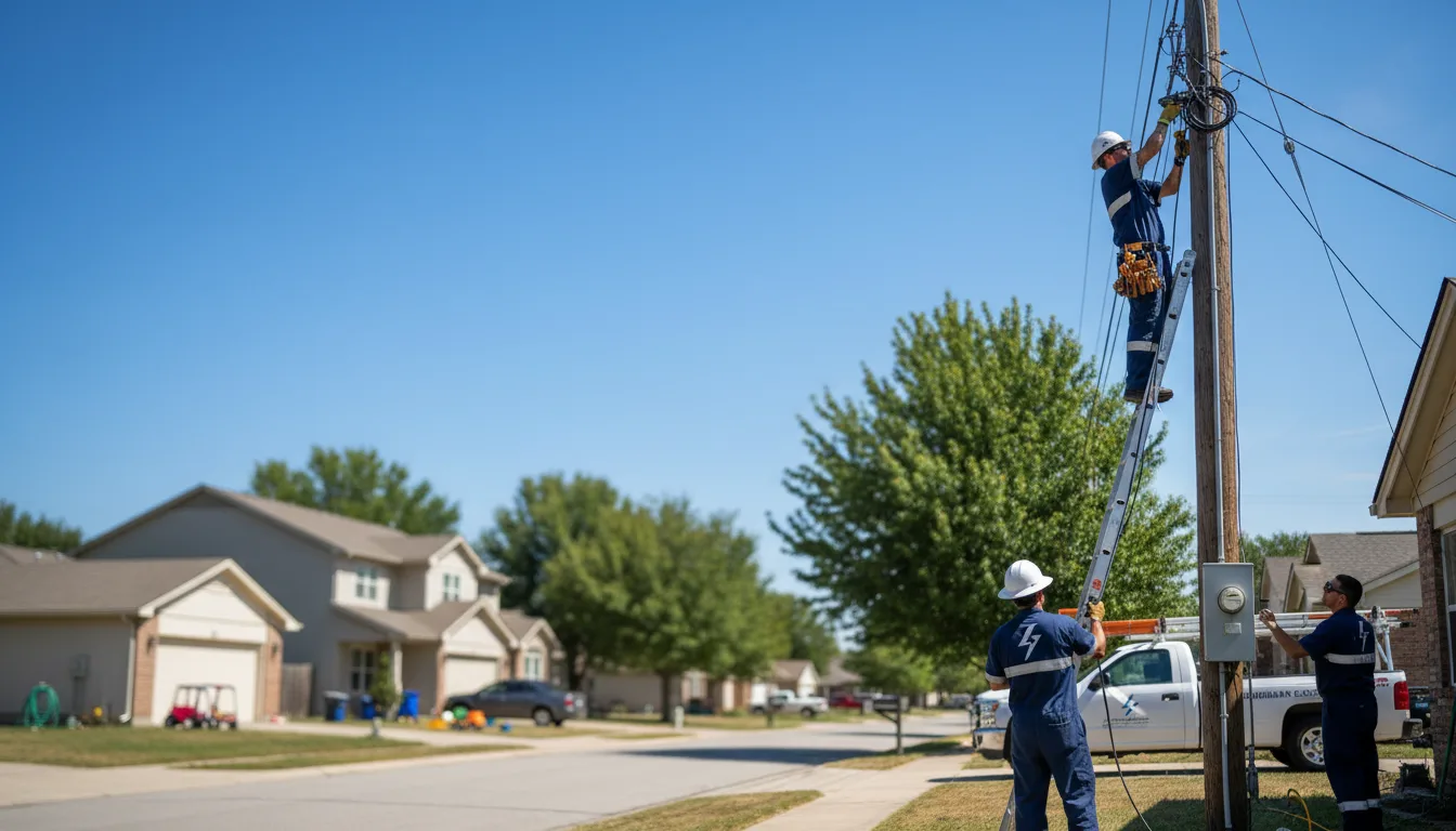 Residential electrician providing installation services in Ballinger, TX